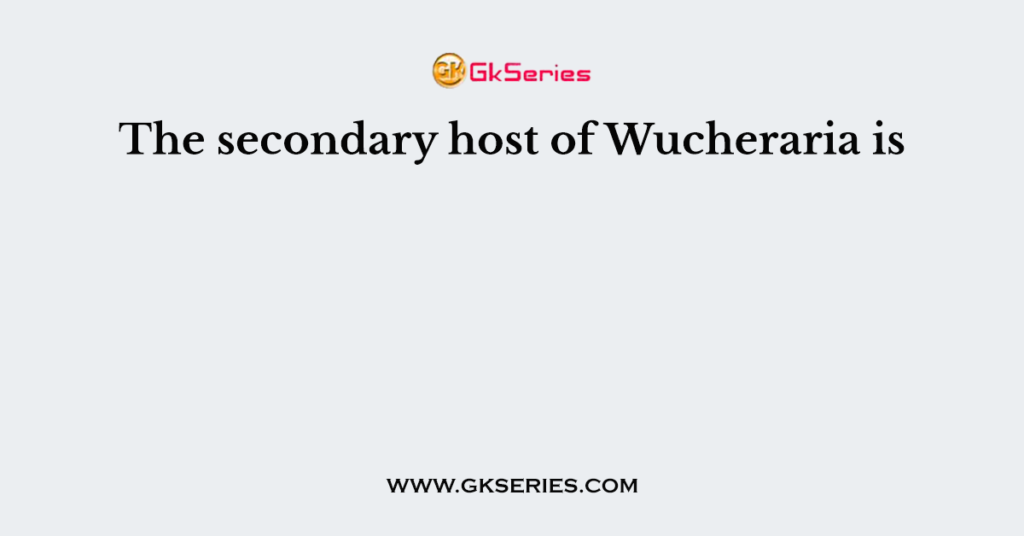 The secondary host of Wucheraria is