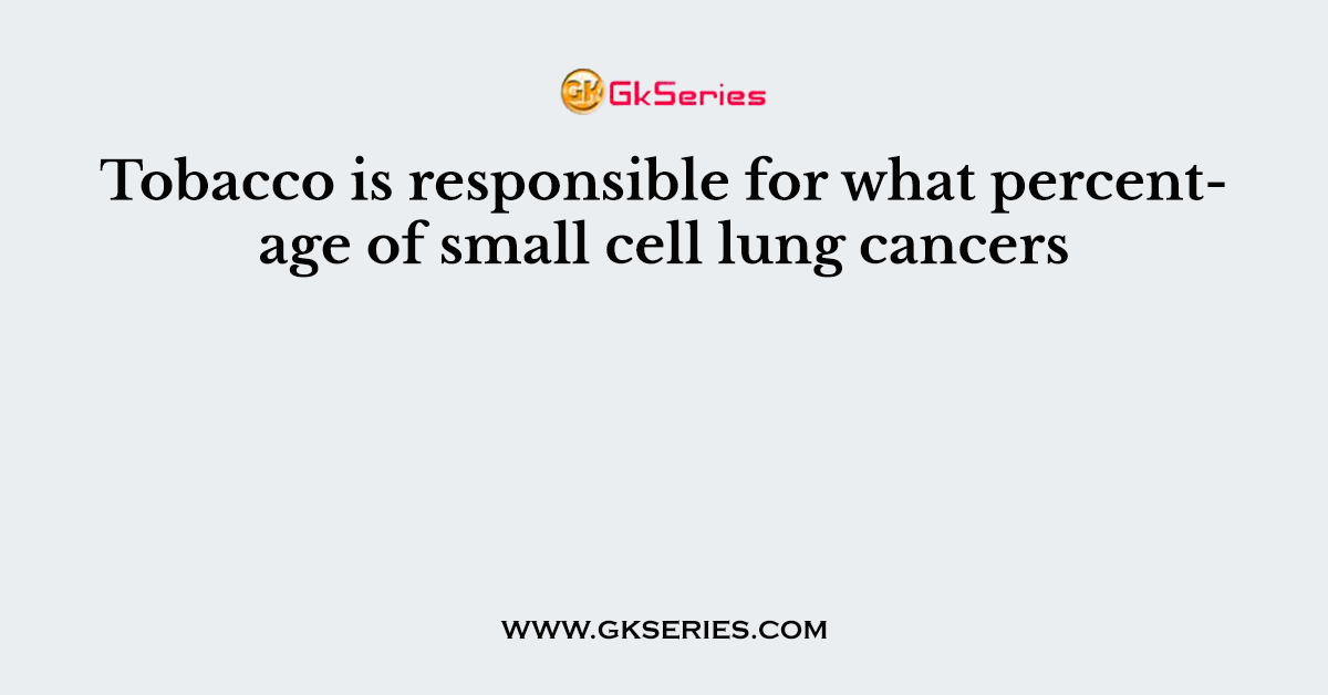 Tobacco is responsible for what percentage of small cell lung cancers