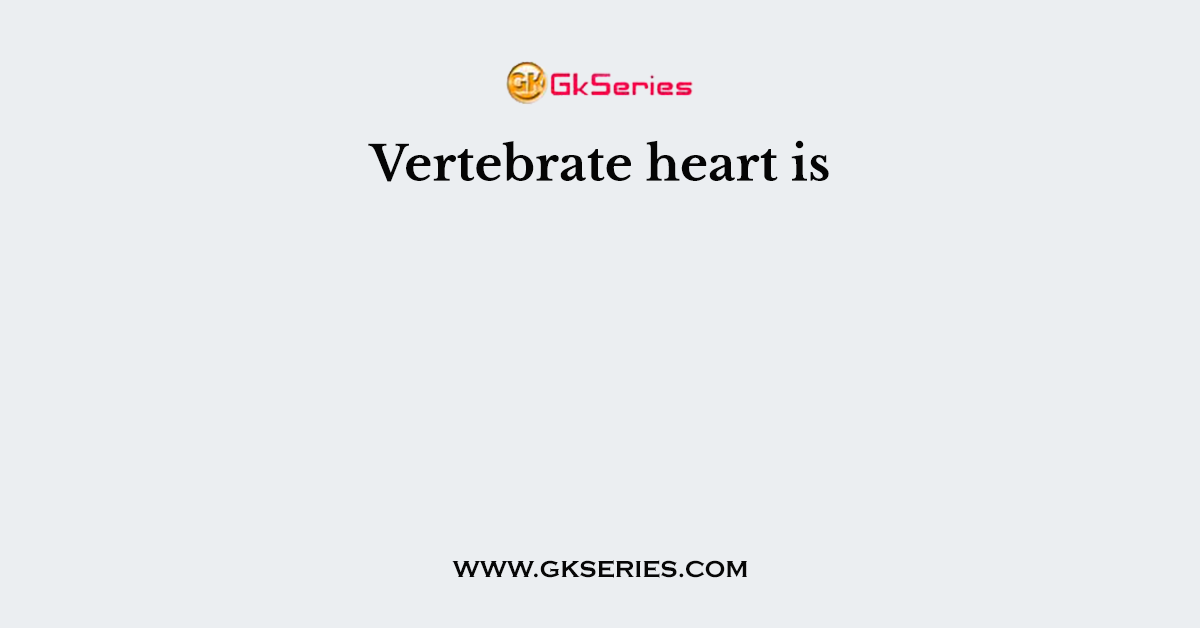 Vertebrate heart is