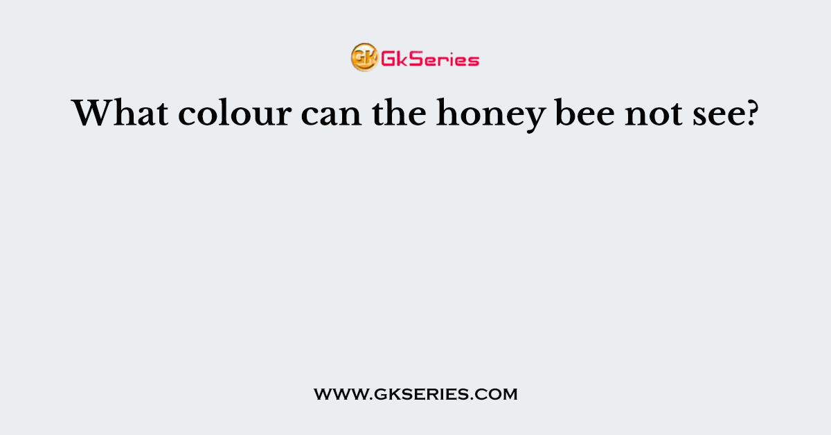 What colour can the honey bee not see?