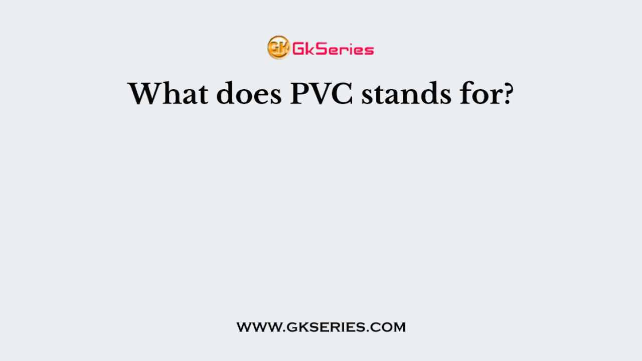 What pvc online stands for