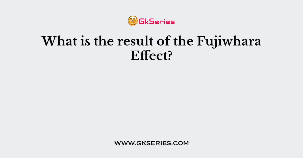 What is the result of the Fujiwhara Effect?