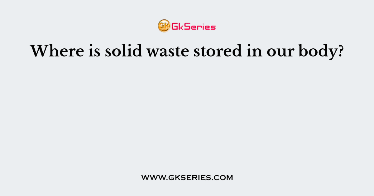 Where is solid waste stored in our body?