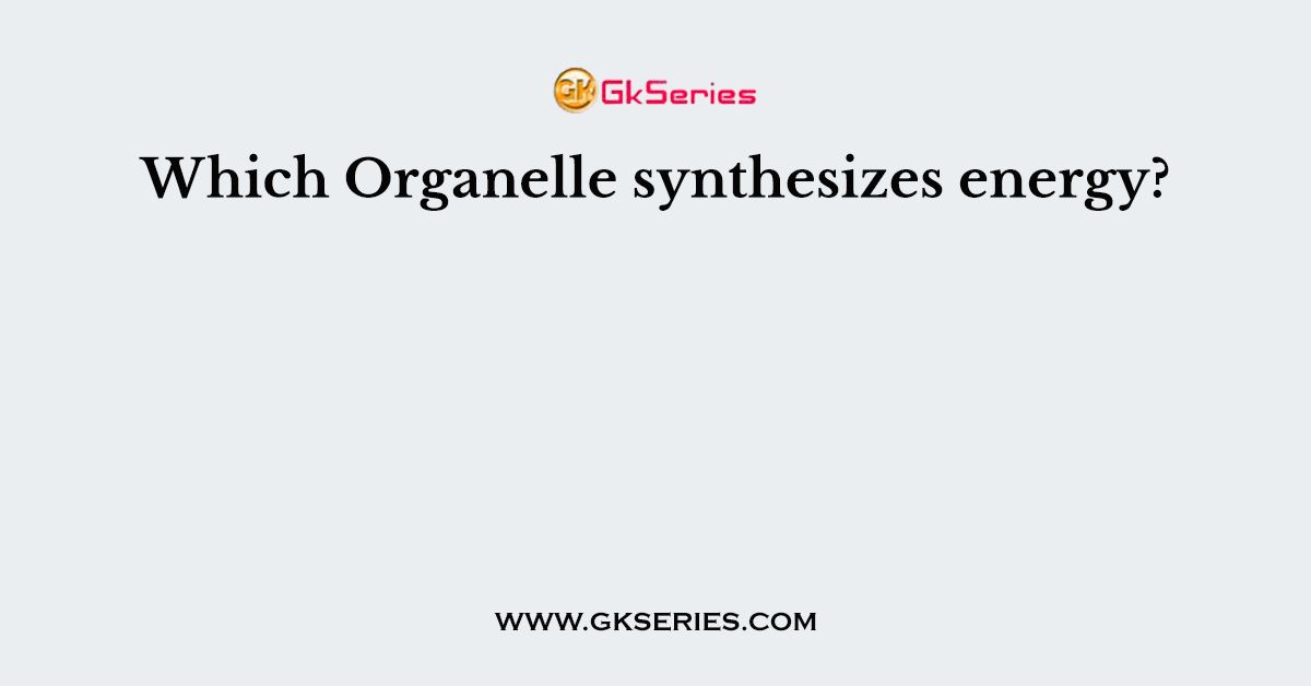 Which Organelle synthesizes energy?