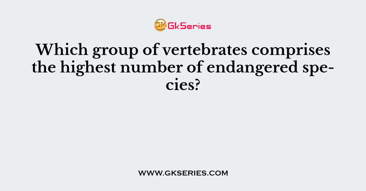 Which group of vertebrates comprises the highest number of endangered species?