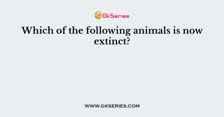 Which Of The Following Animals Is Not Found In India