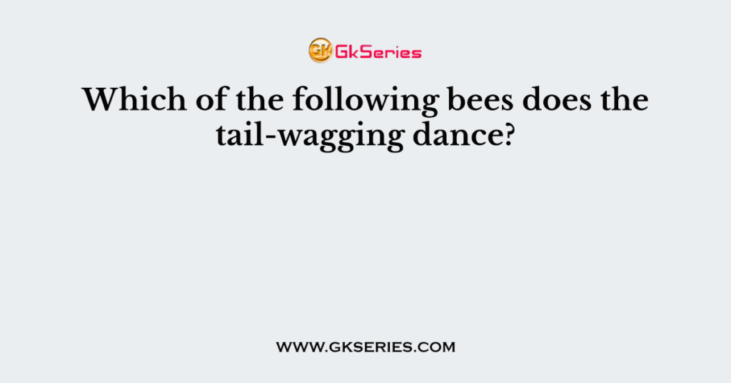 Which of the following bees does the tail-wagging dance?