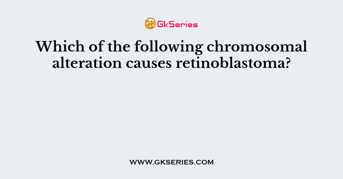 Which of the following chromosomal alteration causes retinoblastoma?