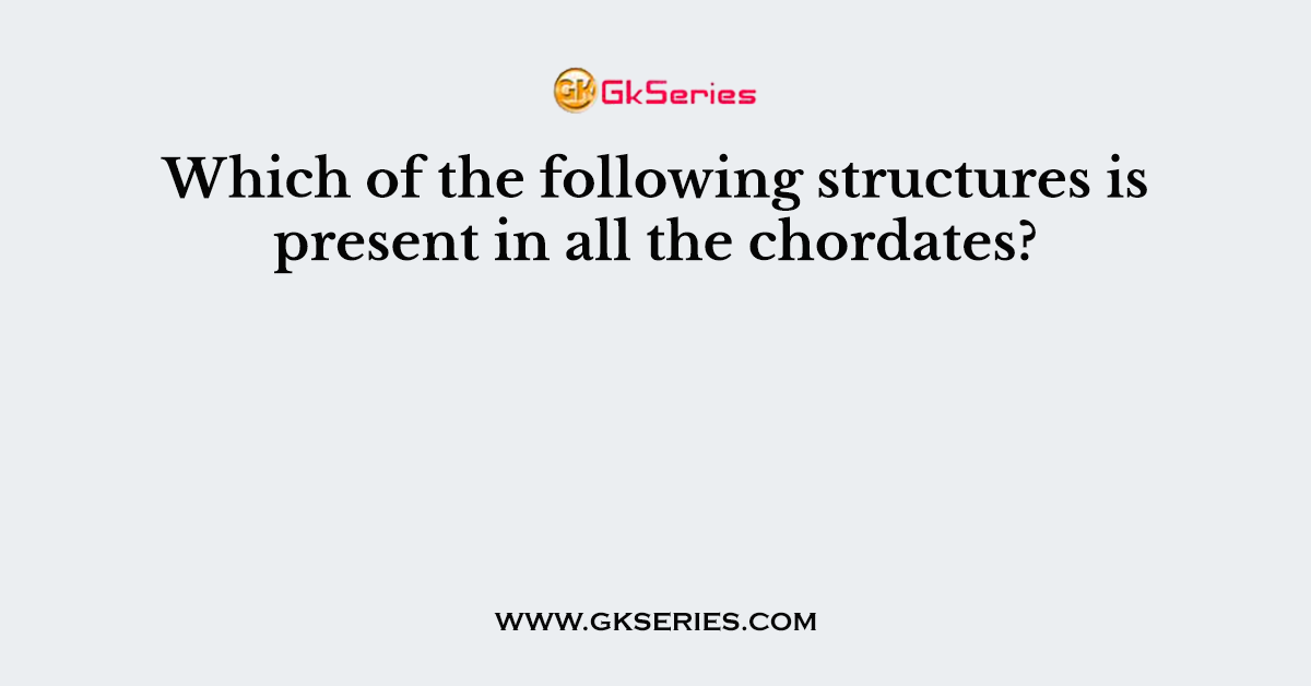 Which of the following structures is present in all the chordates?