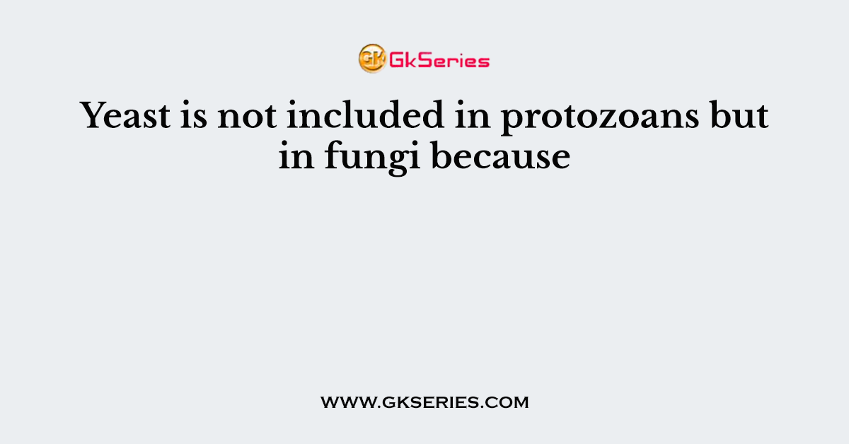 Yeast is not included in protozoans but in fungi because