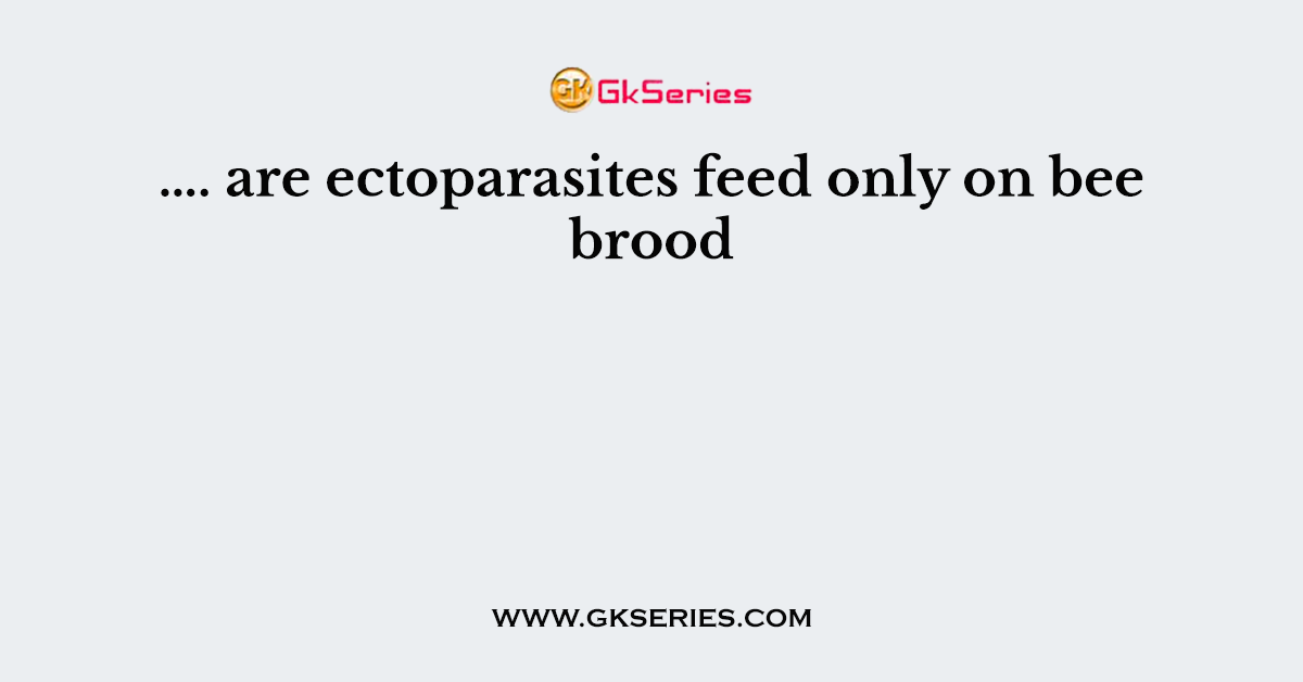 …. are ectoparasites feed only on bee brood