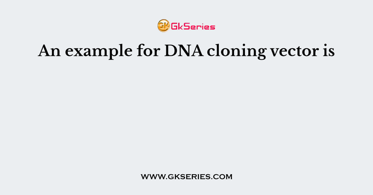 An example for DNA cloning vector is