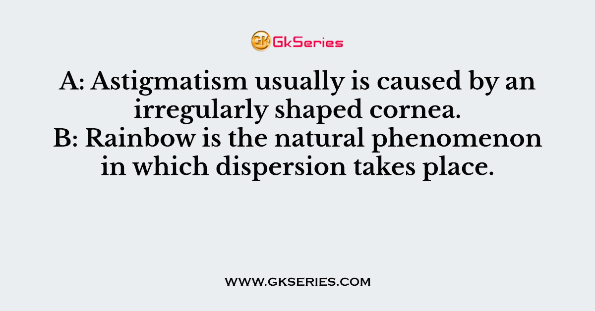 Astigmatism usually is caused by an irregularly shaped cornea