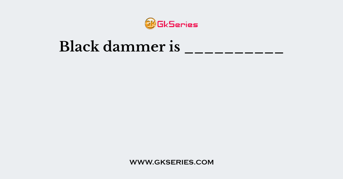 Black dammer is __________
