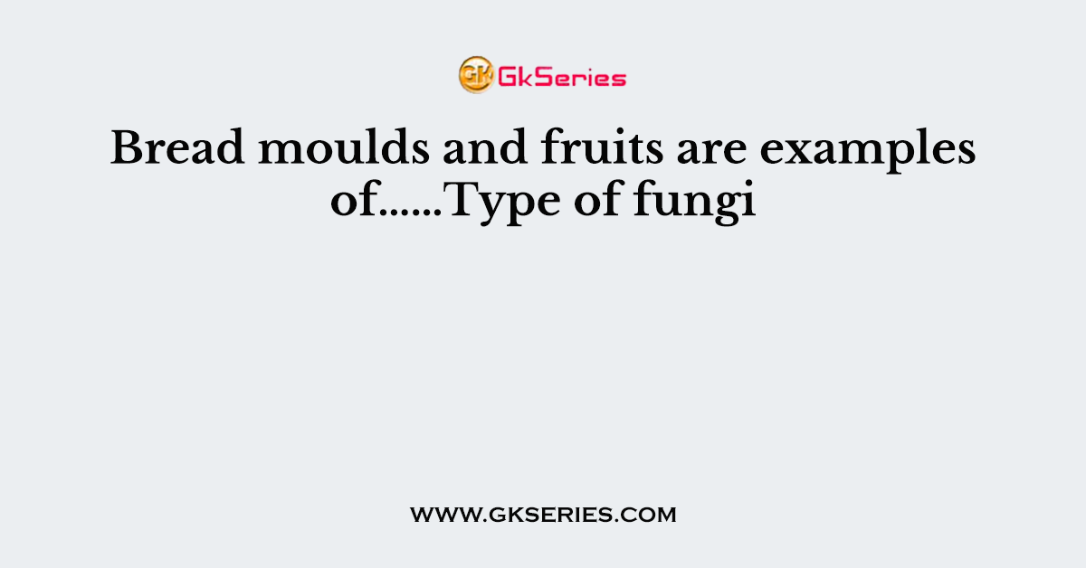 Bread moulds and fruits are examples of……Type of fungi