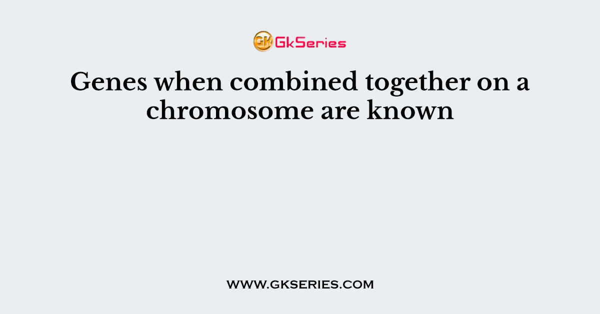 Genes when combined together on a chromosome are known