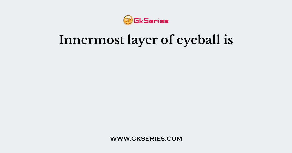 Innermost layer of eyeball is