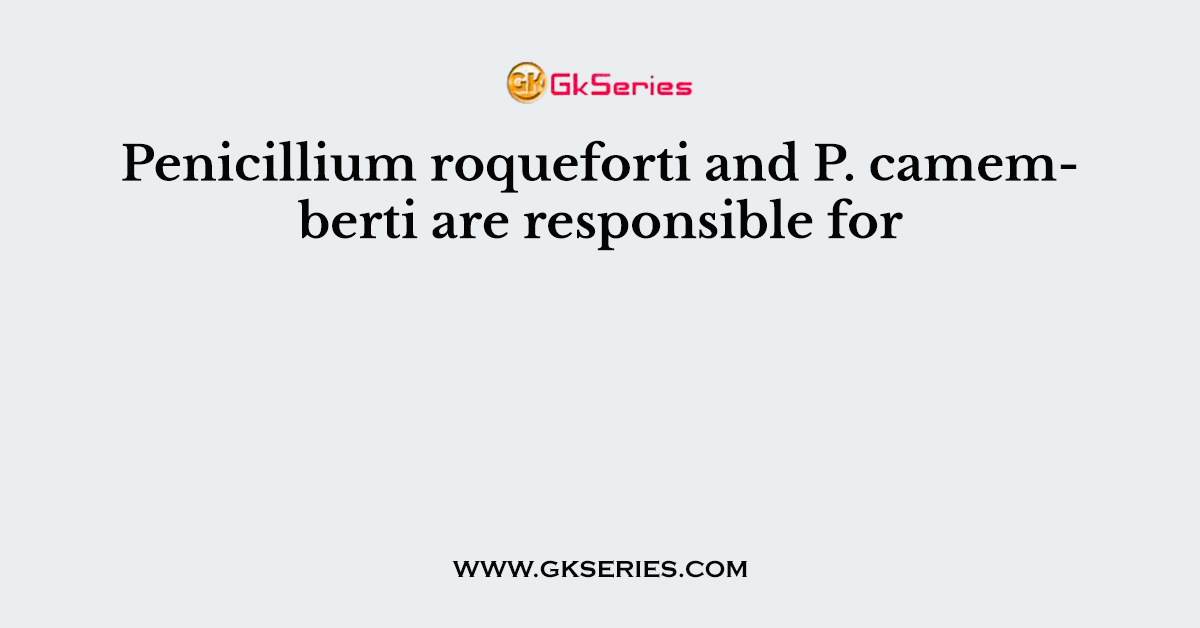 Penicillium roqueforti and P. camemberti are responsible for