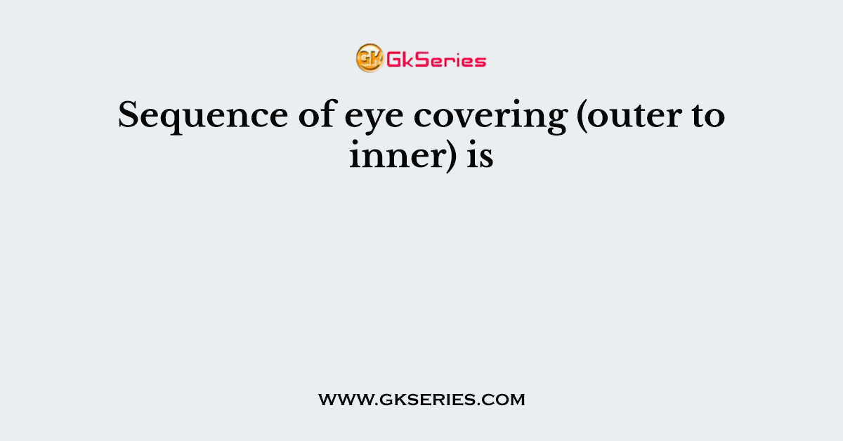 Sequence of eye covering (outer to inner) is
