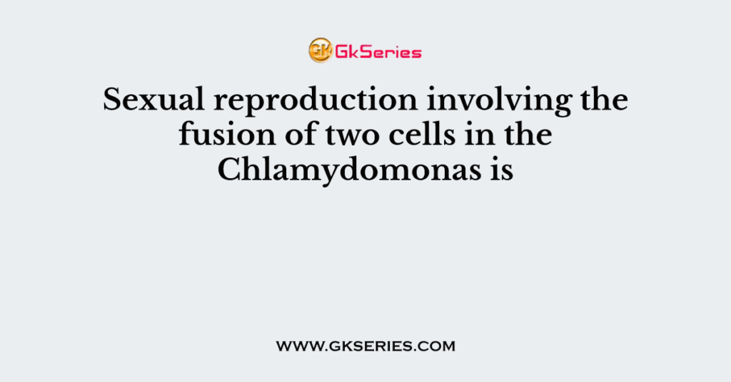 Sexual reproduction involving the fusion of two cells in the Chlamydomonas is