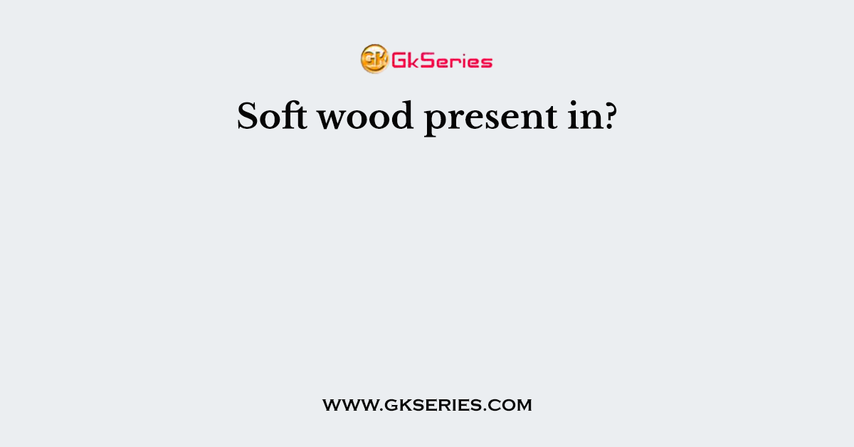 Soft wood present in?