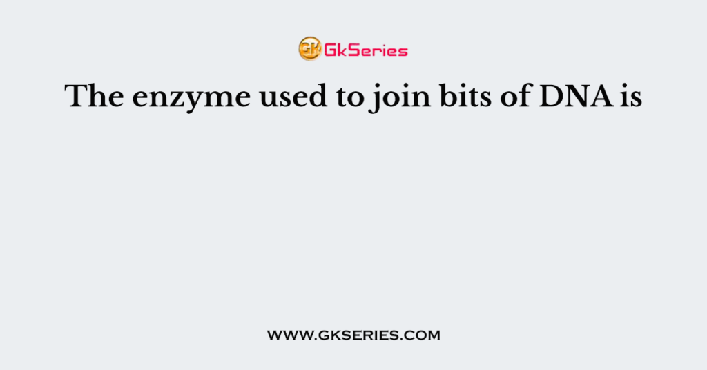 The enzyme used to join bits of DNA is