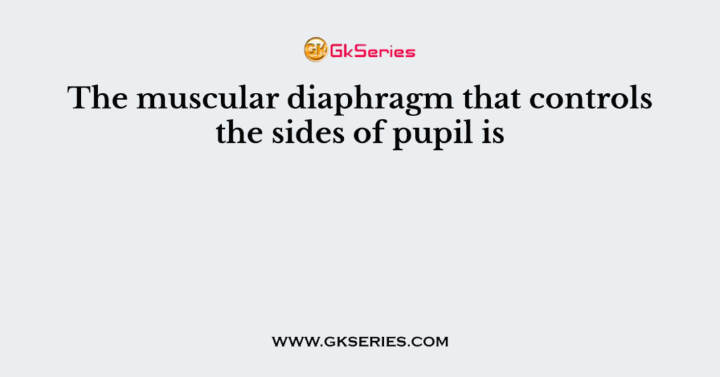 The muscular diaphragm that controls the sides of pupil is