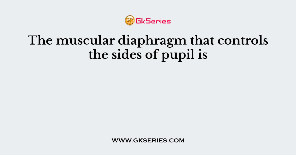 The muscular diaphragm that controls the sides of pupil is