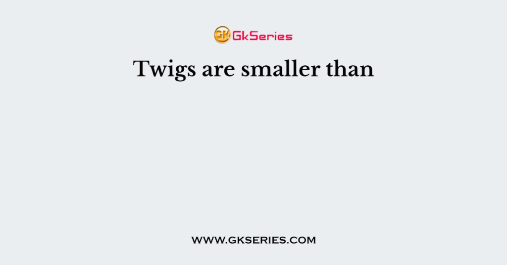 Twigs are smaller than