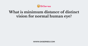 distance of distinct vision human eye