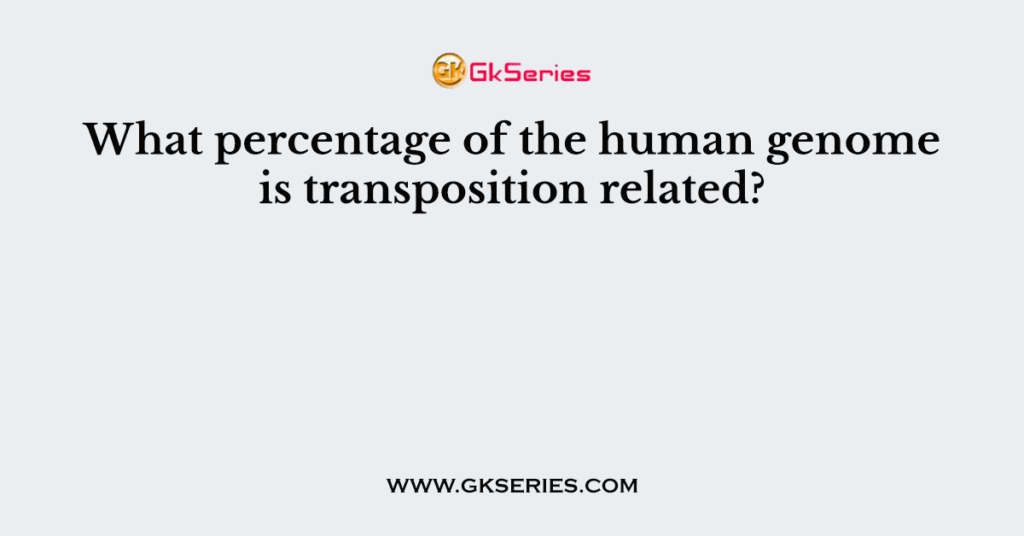 What percentage of the human genome is transposition related?