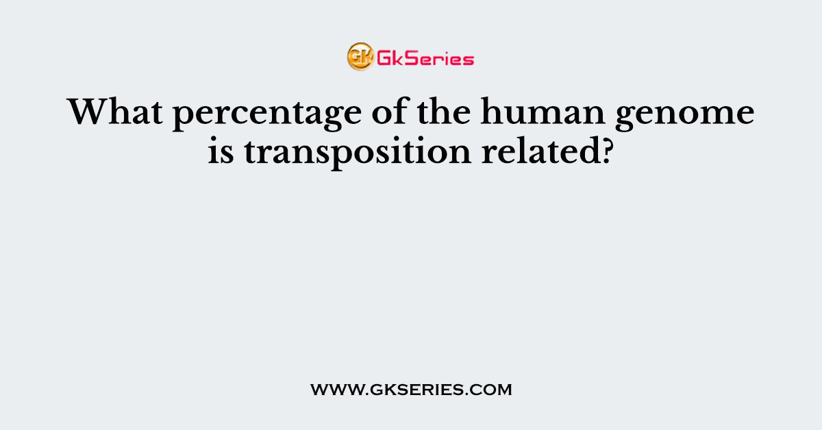 What percentage of the human genome is transposition related?