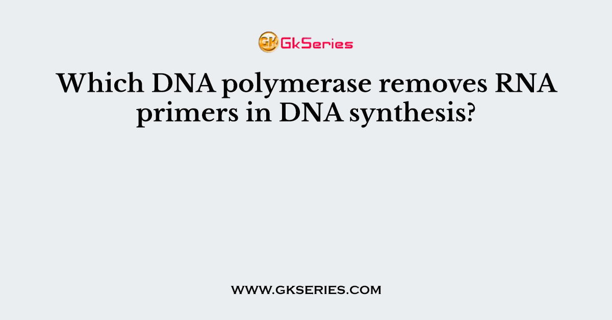 Which DNA polymerase removes RNA primers in DNA synthesis?