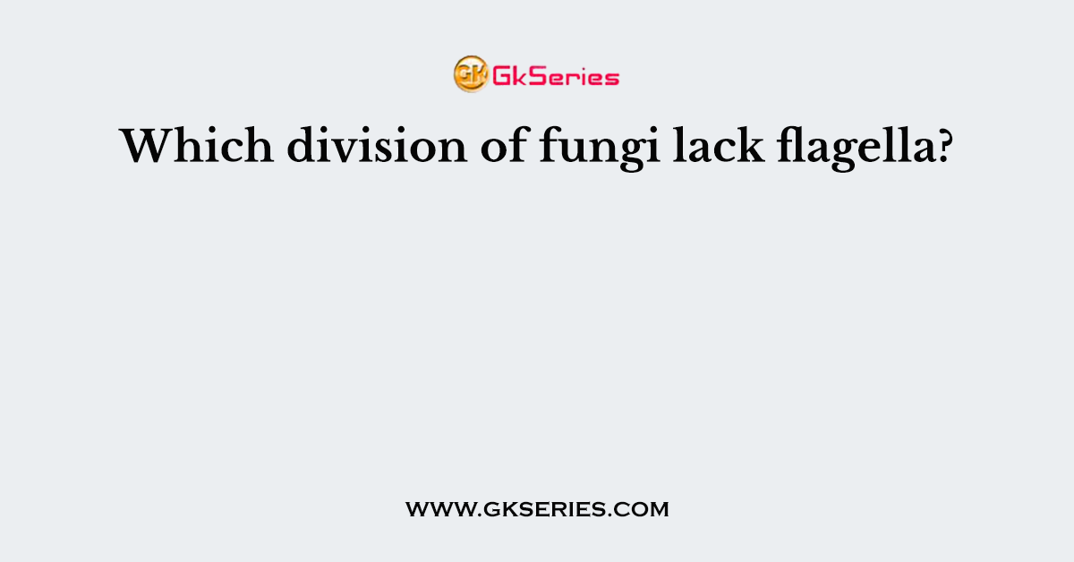 Which division of fungi lack flagella?
