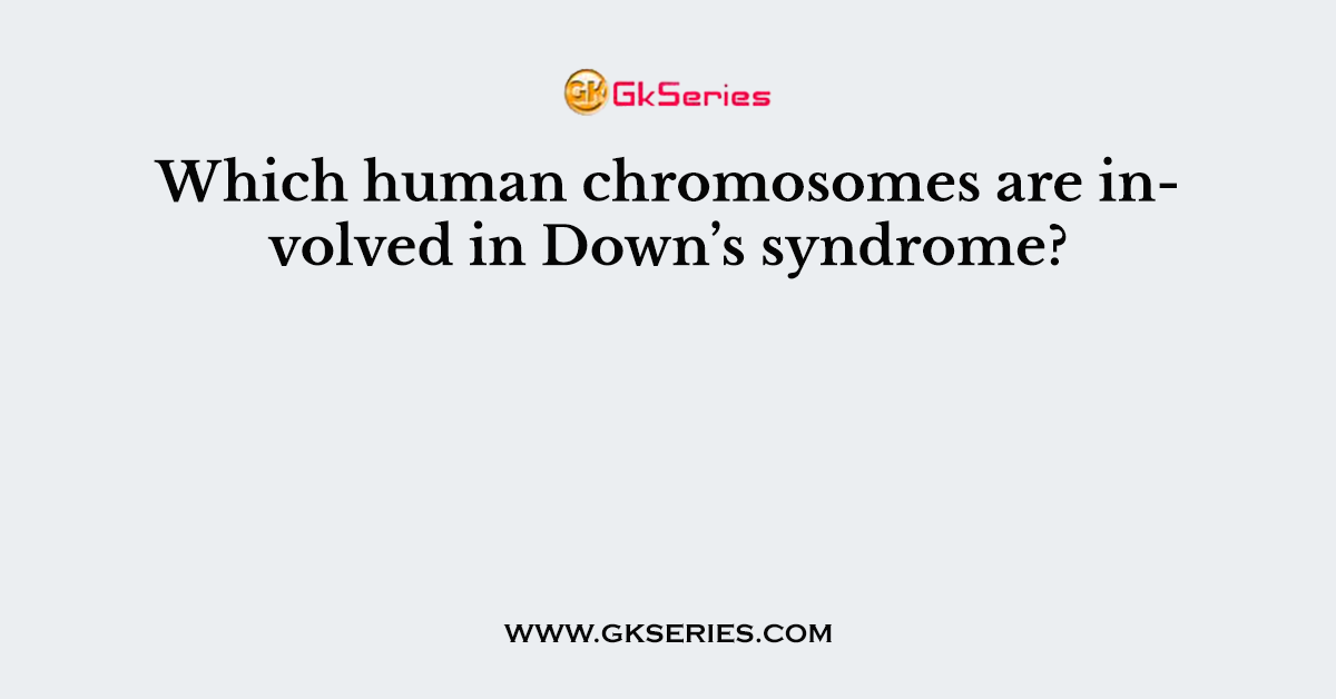 Which human chromosomes are involved in Down’s syndrome?