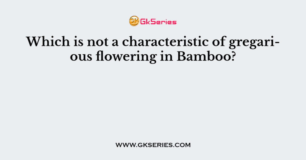 which-is-not-a-characteristic-of-gregarious-flowering-in-bamboo