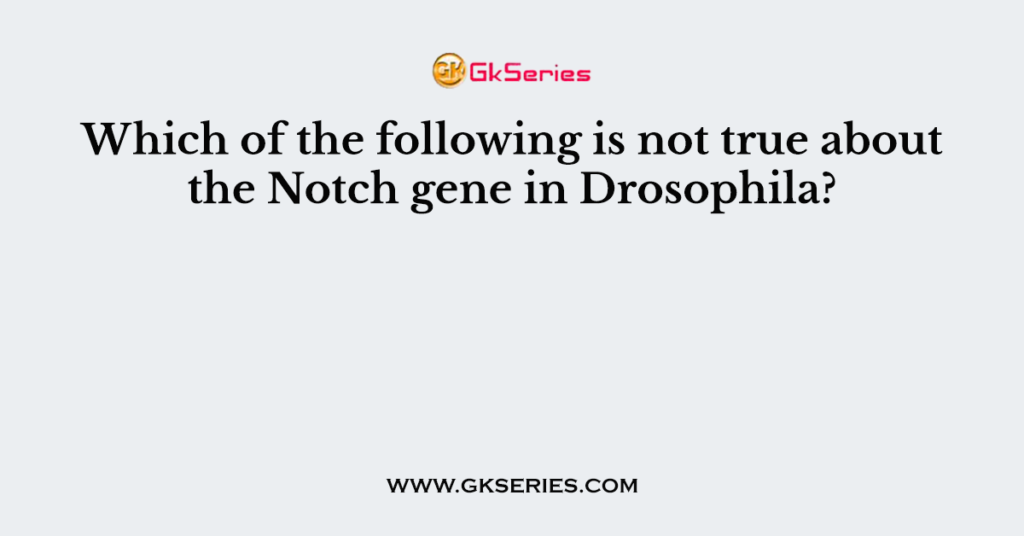 Which of the following is not true about the Notch gene in Drosophila?