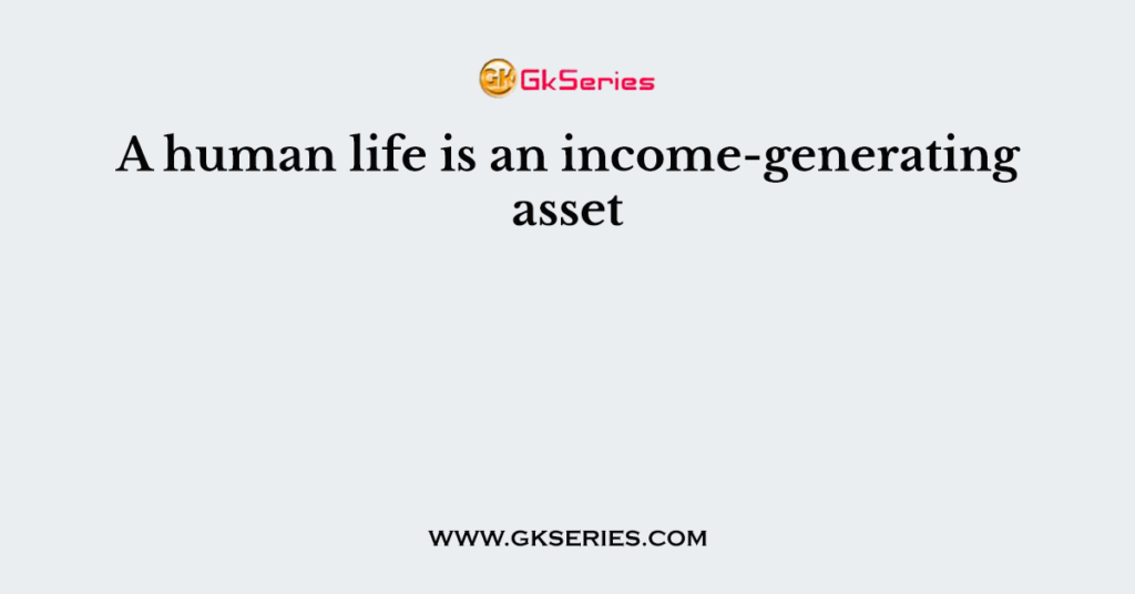 A human life is an income-generating asset