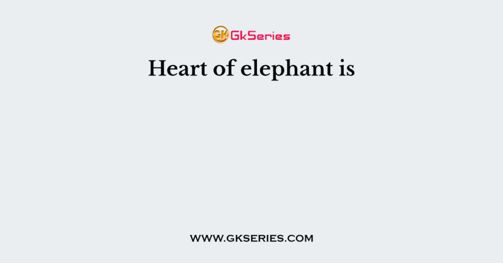 Heart of elephant is