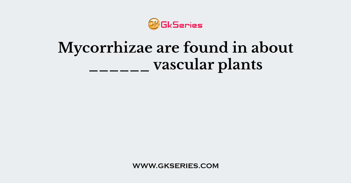 Mycorrhizae are found in about ______ vascular plants