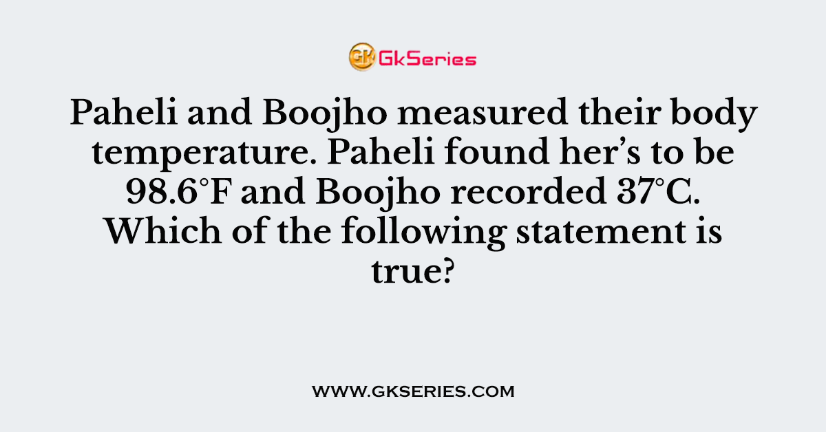 Paheli and Boojho measured their body temperature