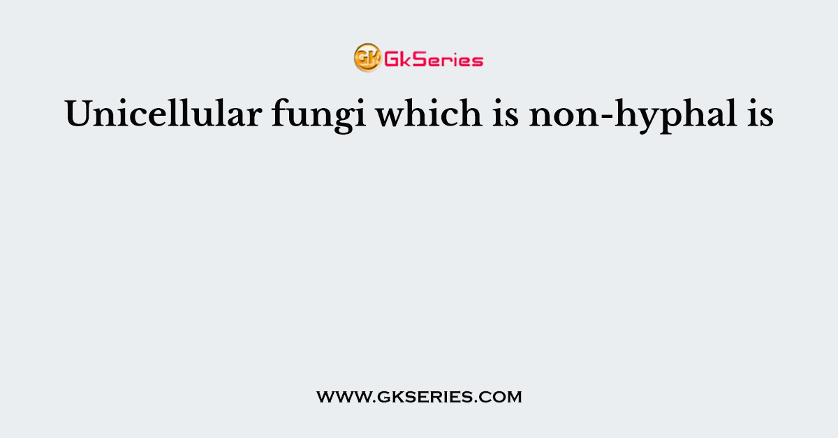Unicellular fungi which is non-hyphal is