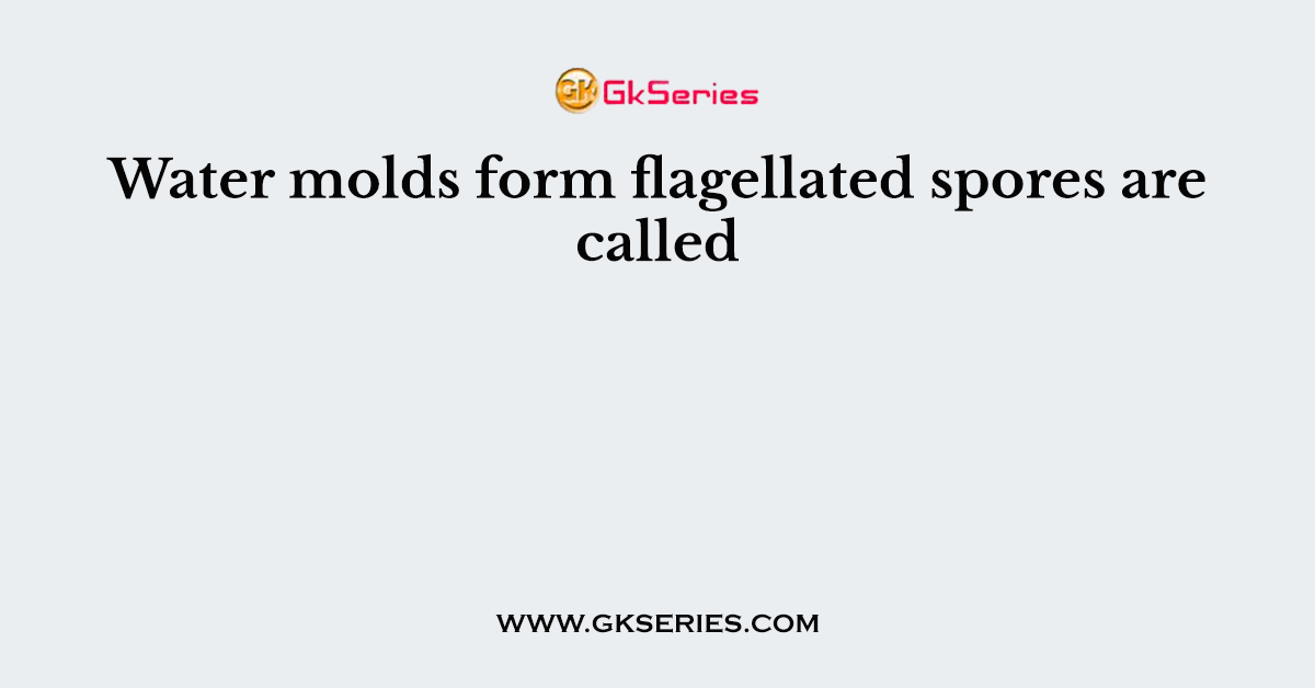Water molds form flagellated spores are called