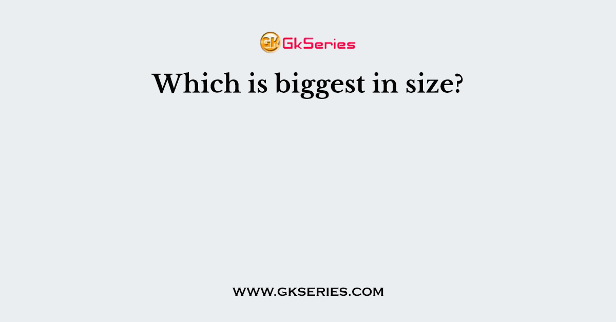 Which is biggest in size?