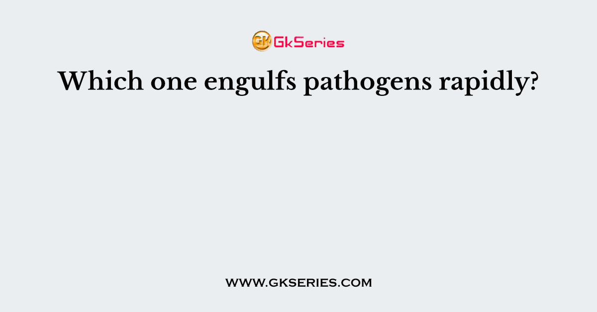 Which one engulfs pathogens rapidly?