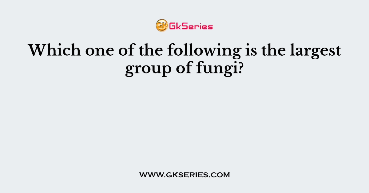 Which one of the following is the largest group of fungi?