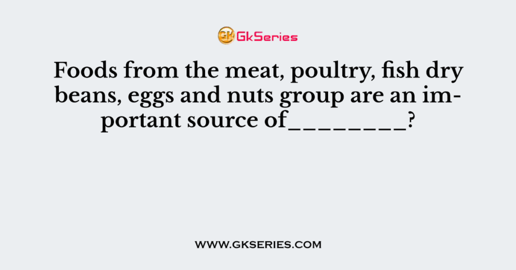 Foods from the meat, poultry, fish dry beans, eggs and nuts group are ...