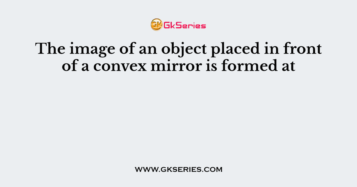 The image of an object placed in front of a convex mirror is formed at