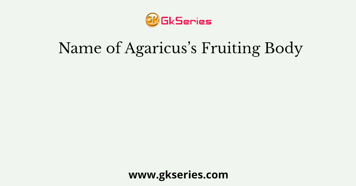 Name of Agaricus’s Fruiting Body