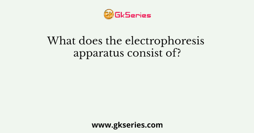 What does the electrophoresis apparatus consist of?